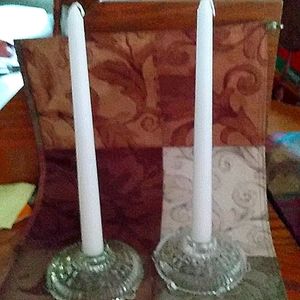 3 vintage candlestick holders